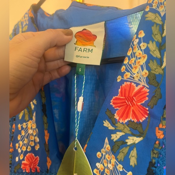 FARM Rio Vibrant Floral Maxi Dress - Blue and Orange - Picture 9 of 10